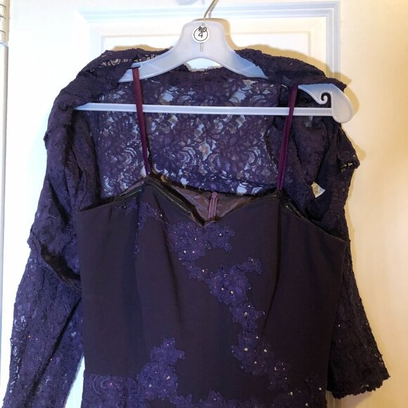 Ideas by Barbara Mother of the Bride Evening Dress Plump/Purple 5252--16 Size M - Picture 10 of 10